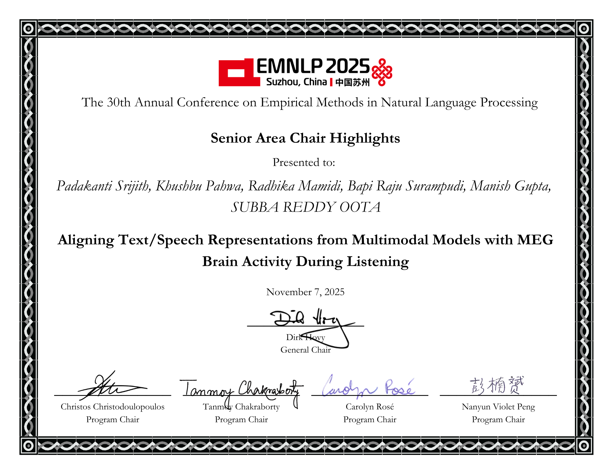 SAC Highlight Award (Top 2% of accepted papers)